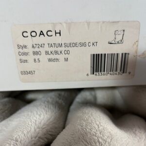 Coach Black Suede Footwear